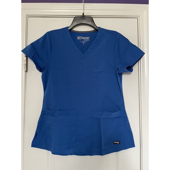 Grey’s Anatomy Scrub Top Royal Blue 71166 Women's Size Small NWOT - Picture 1 of 10